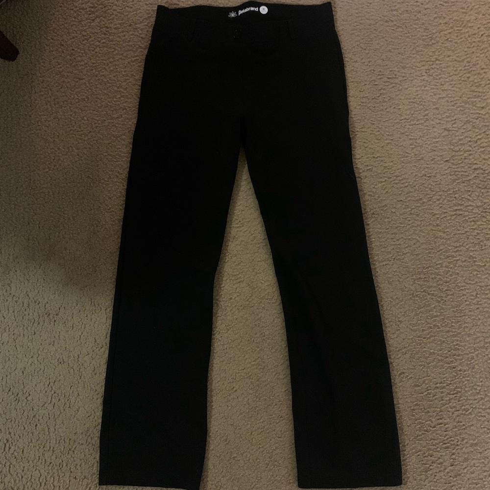 Betabrand Black Straight-Leg Dress/Yoga Pants